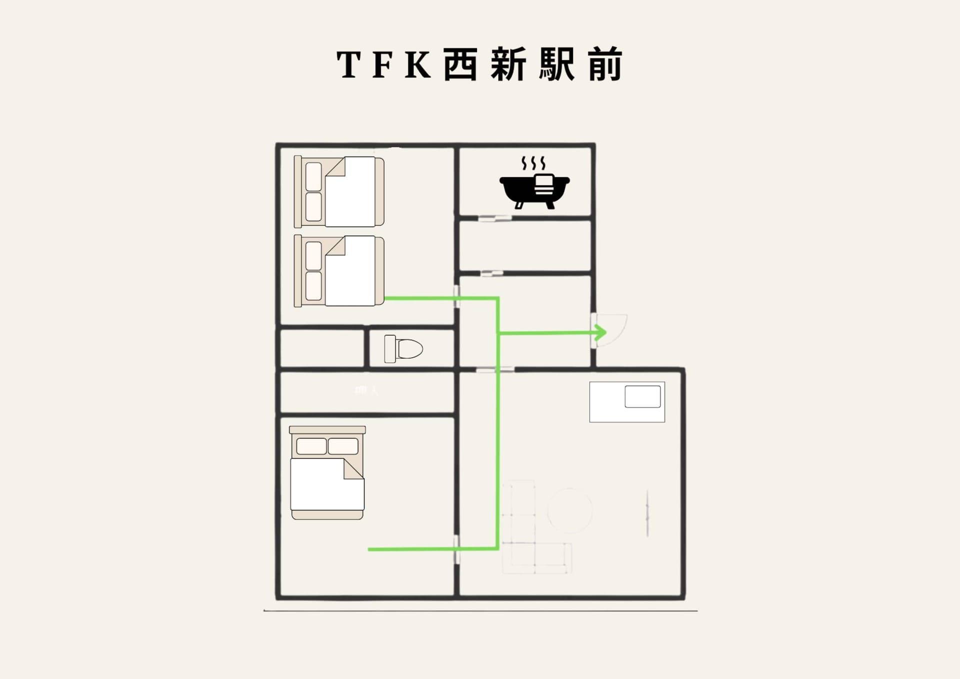 TFK Nishijin Ekimae floor plan